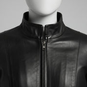 Gothic Women's Lambskin Leather Jacket, Black Soft Leather Women's Jacket
