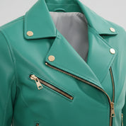 Women's Handmade Biker Leather Jacket