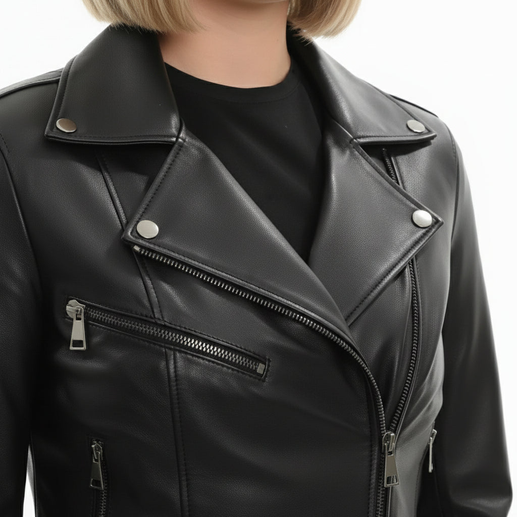 Women's Handmade Moto Leather Jacket