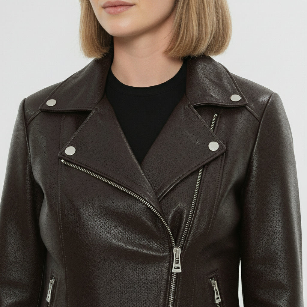 Women's Handmade Biker Leather Jacket