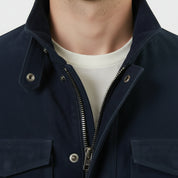 Men's Navy Suede Field Jacket