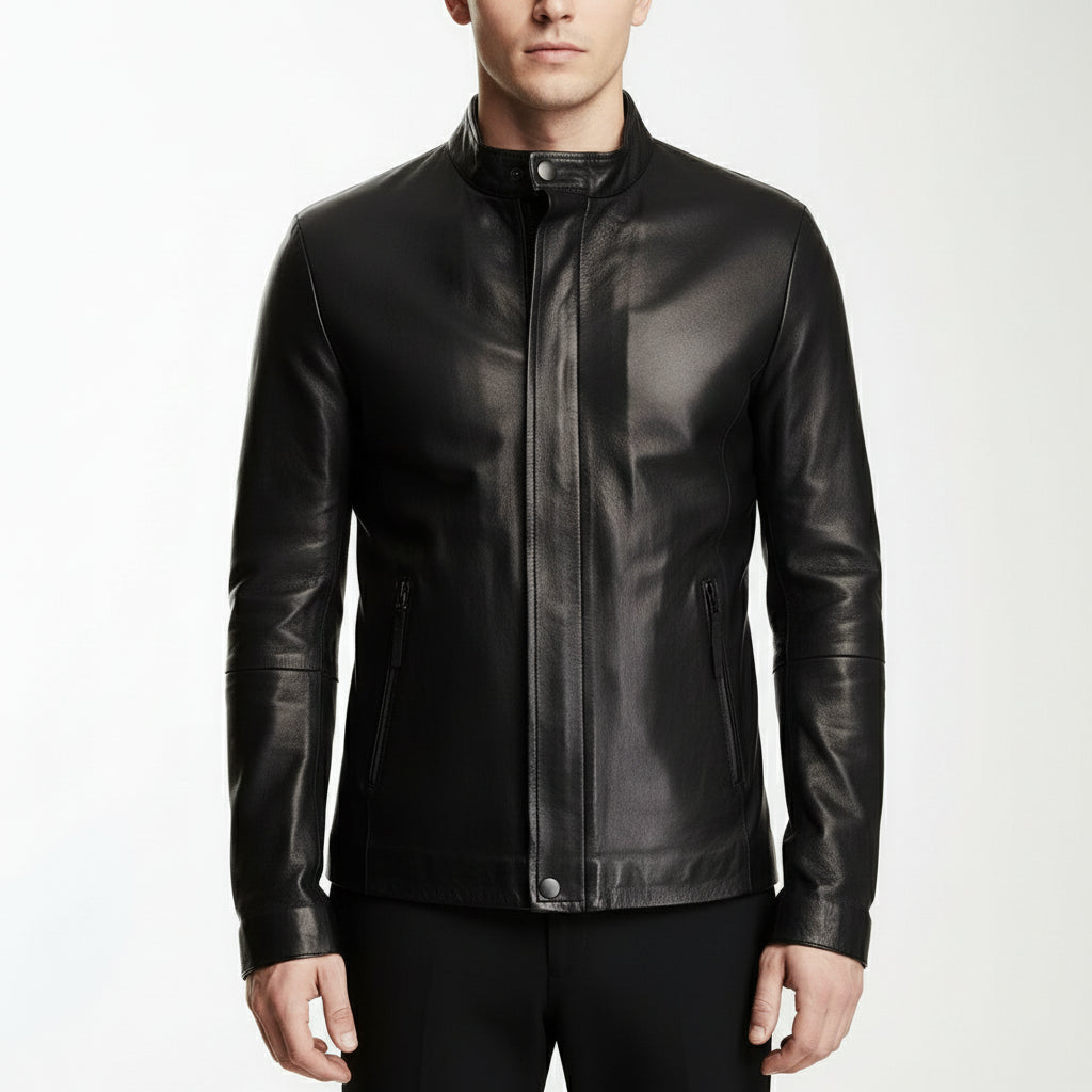 Handmade New Men Black Leather Biker Jackets, Real Leather Jackets for Mens
