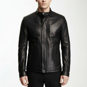 Handmade New Men Black Leather Biker Jackets, Real Leather Jackets for Mens