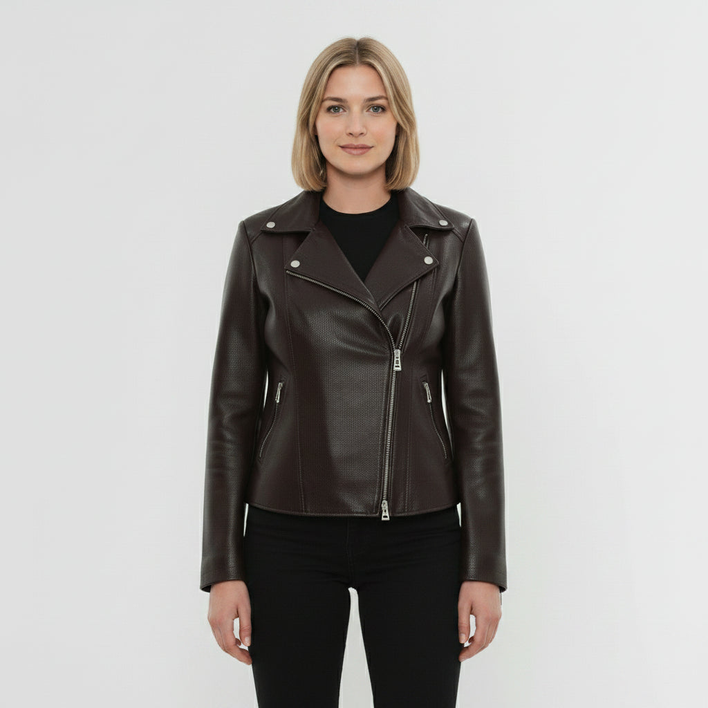 Women's Handmade Biker Leather Jacket