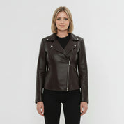 Women's Handmade Biker Leather Jacket