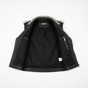 Handmade Men Rock Punk Style Belted Leather Vest, Biker Studded Jacket