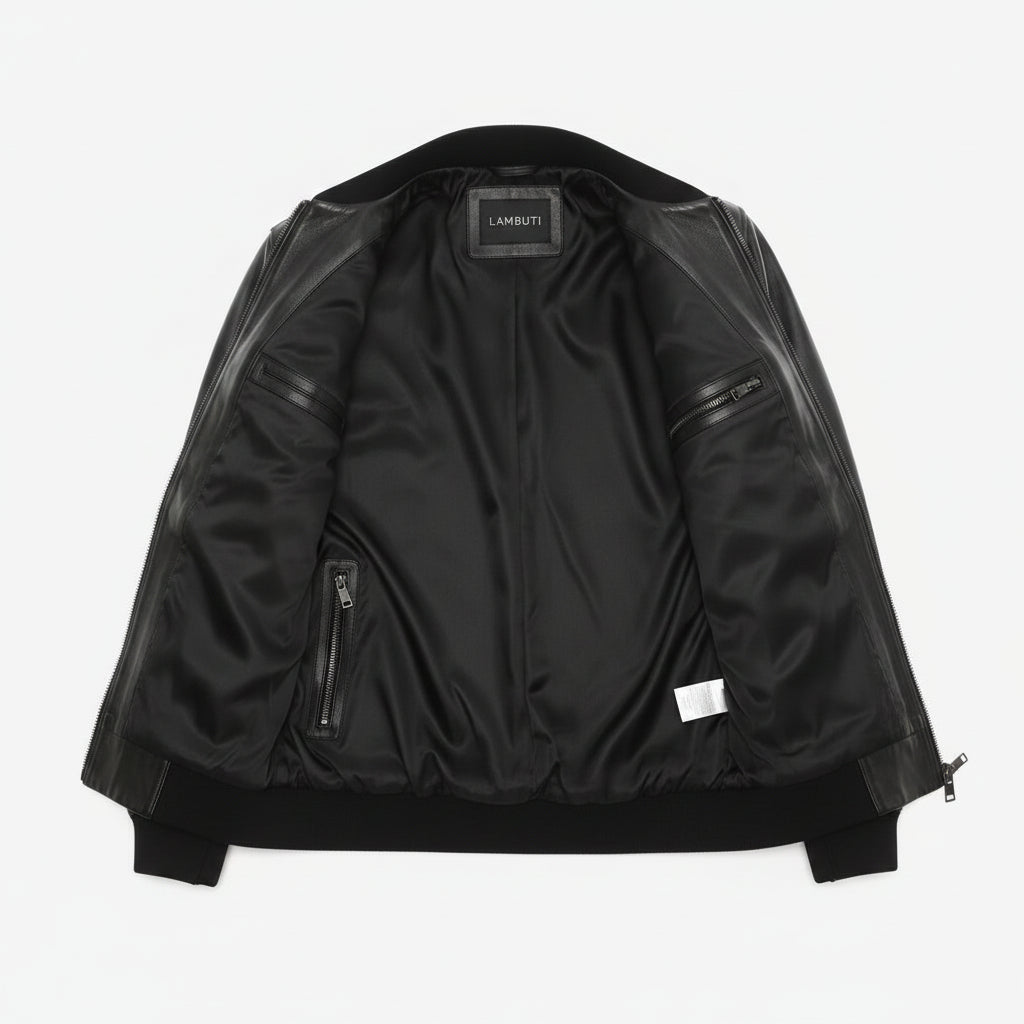 Men's Handmade Bomber Leather Jacket