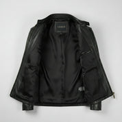 Handmade Men Black Leather Slim Fit Jacket, Men Biker Jacket, Motorcycle Jacket