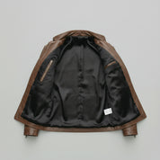 Men's Antique Brown Handmade Leather Biker Jacket