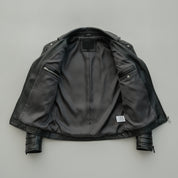 Men's Black Leather Biker Jacket