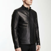 Handmade New Men Black Leather Biker Jackets, Real Leather Jackets for Mens