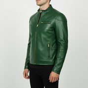 Handmade Leather Slim Fit Biker Jacket, Motorcycle Jacket For Men