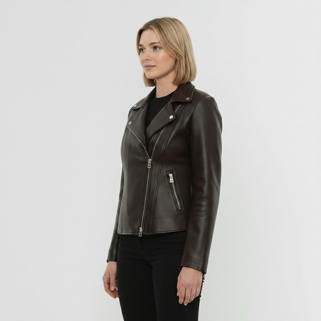 Women's Handmade Biker Leather Jacket