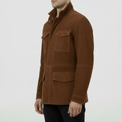 Men's Brown Suede Field Jacket