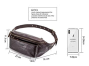 Men's Dark Brown Leather Fanny Pack — Beaminster