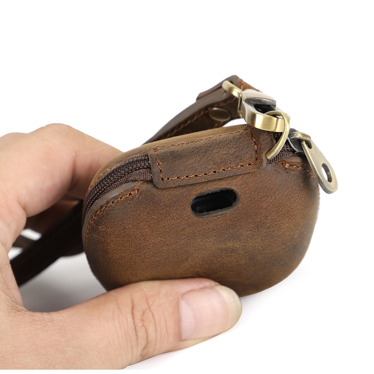 Leather Powerbeats Fit Pro Earbuds Protective Travel Case Cover