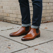 Handcrafted Tan Chelsea Boots