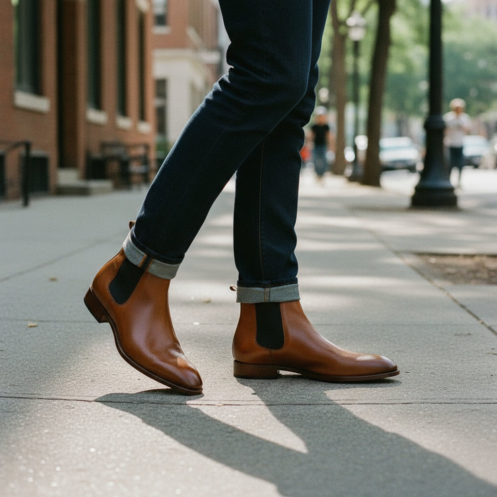 Handcrafted Men's Calfskin Chelsea Boots