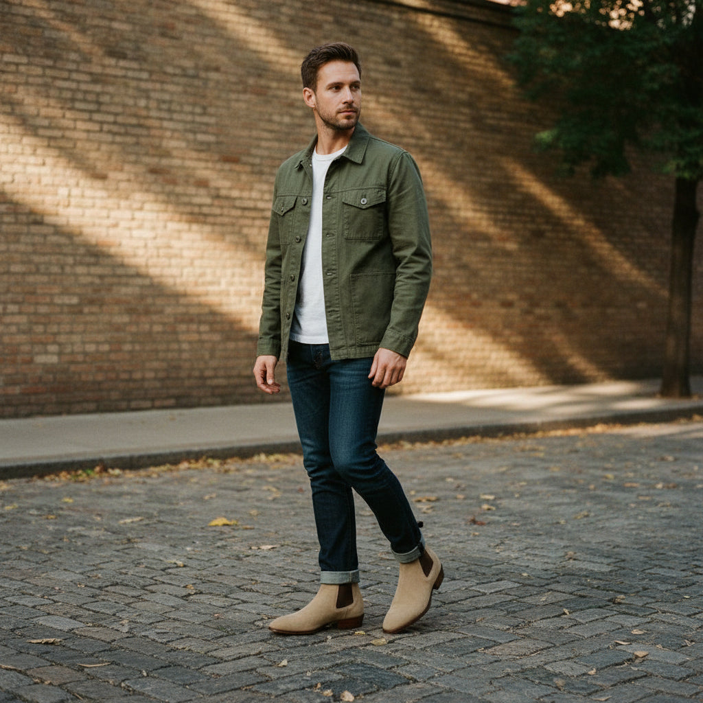 Handcrafted Men's Suede Chelsea Boots