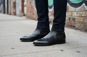 Handmade Plaintoe Chelsea Full-grain Leather Boots