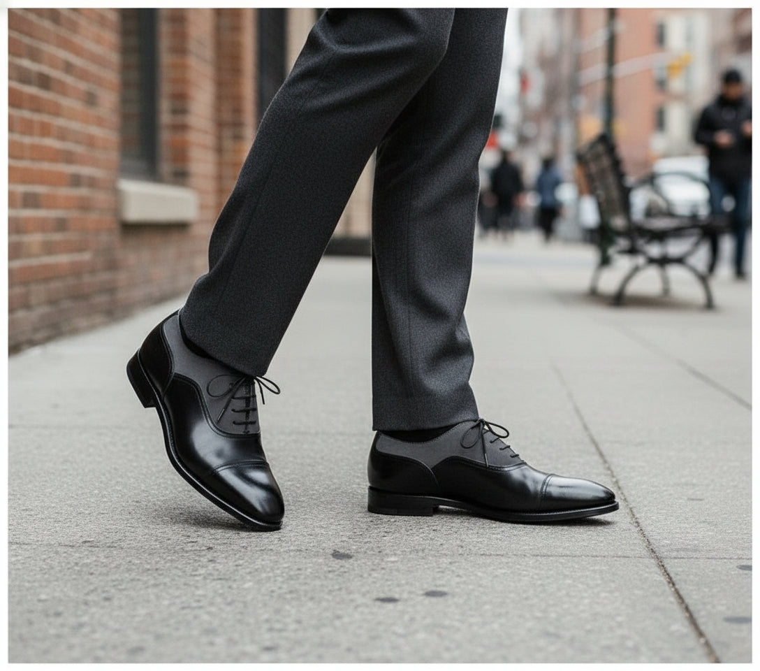 Men's Two Tone Handmade Formal Dress Shoes