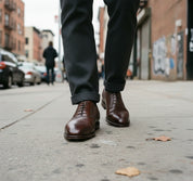 Men's Brown Leather Oxford Brogue Formal Shoes