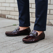 Handmade Men's Cow Leather Bit Loafers