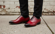 Handcrafted Red Brogue Dress Footwear