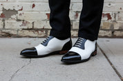 Men's Black and White Spectator Dress Shoes
