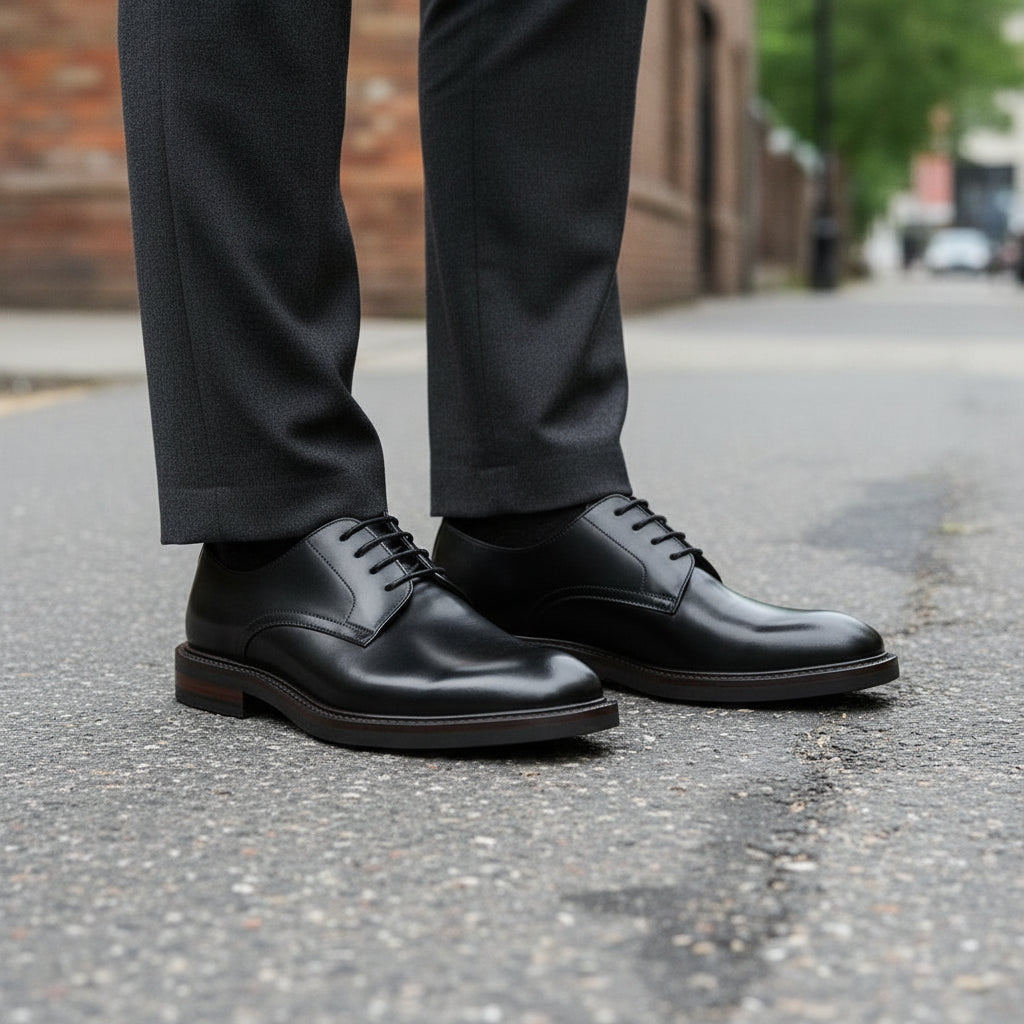 Men's Elegant Handcrafted Leather Derby Shoes