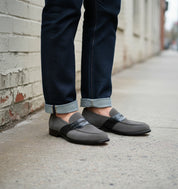 Handcrafted Two-tone Suede Moccasin Loafers for Men