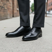 Men's Cap-toe Leather Dress Shoes for Formal Occasions