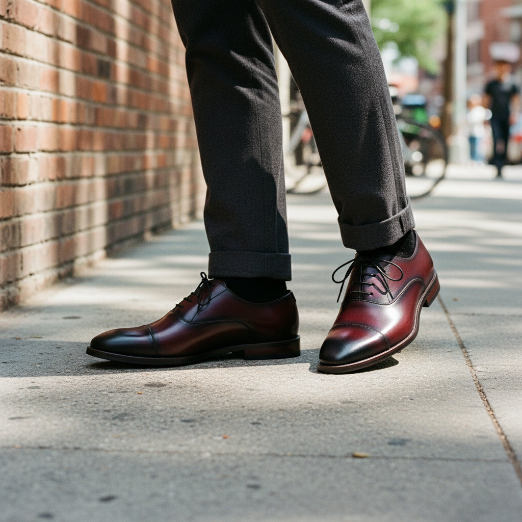 Handmade Men's Cow Leather Formal Dress Shoes