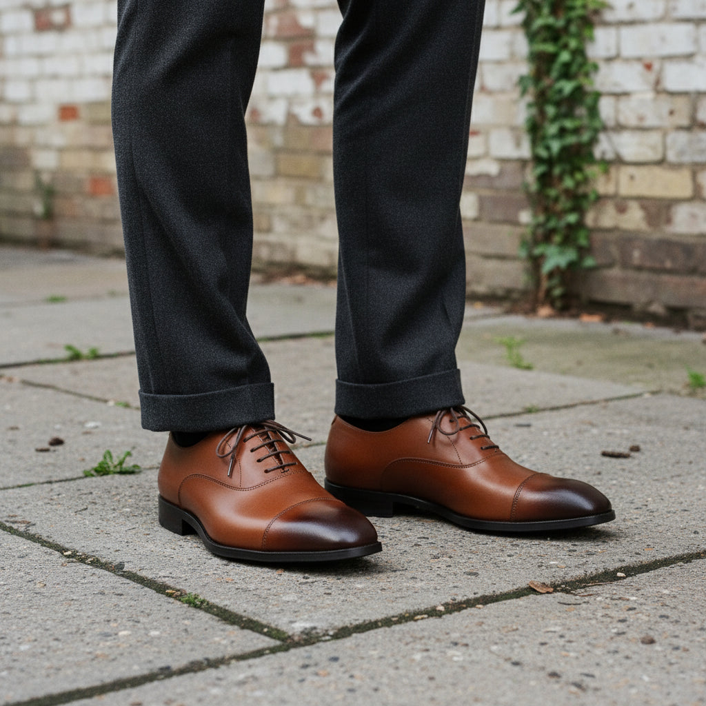 Handmade Men's Full Grain Cow Leather Formal Dress Shoes
