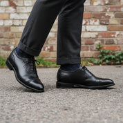 Handcrafted Men's Cow Leather Brogue Shoes