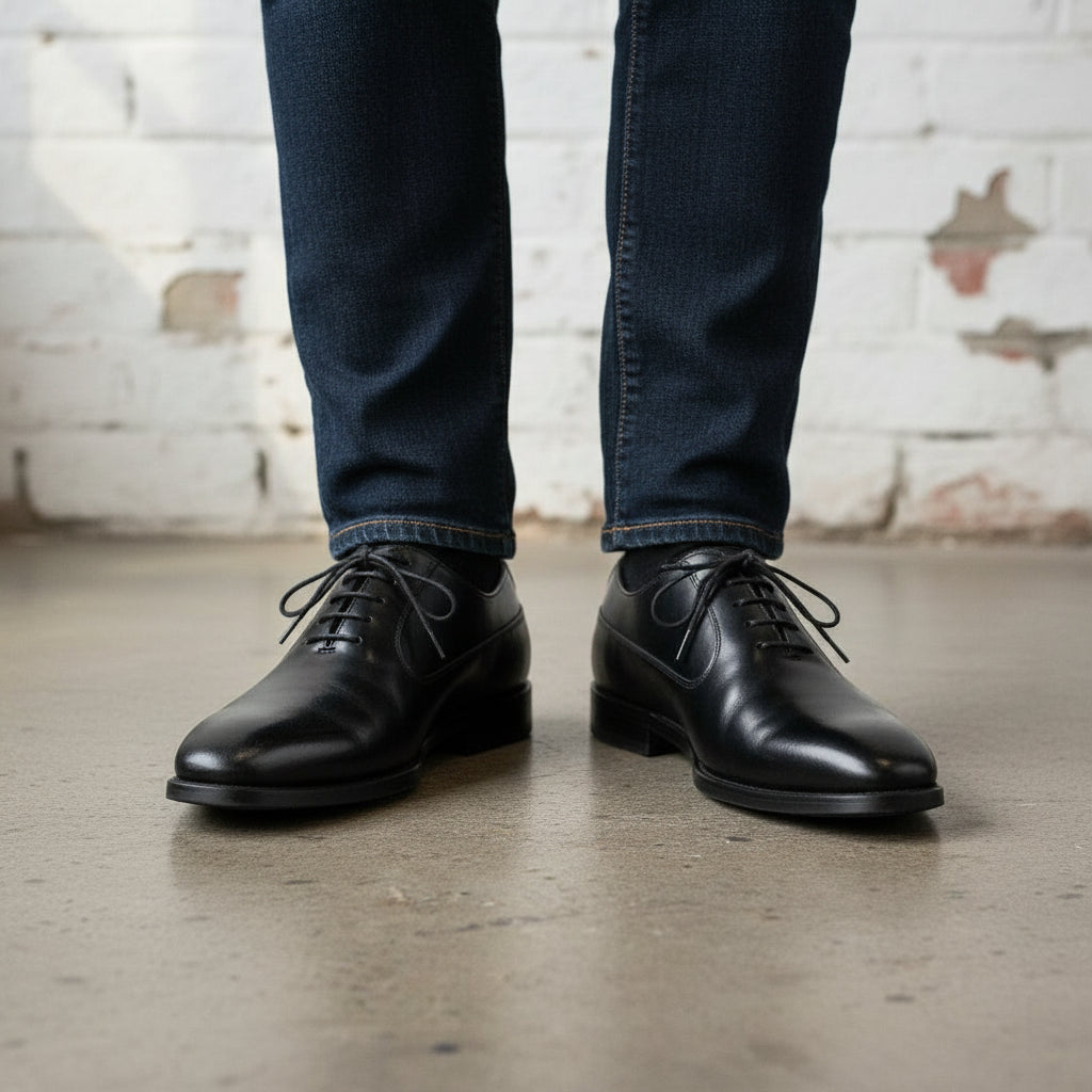 Handmade Men's Full Grain Leather Oxford Shoes