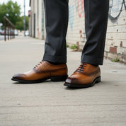 Men's Wingtip Formal Shoes - Handmade Full Grain Leather