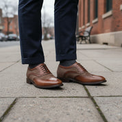 Handmade Men's Suede Wingtip Oxfords Shoes