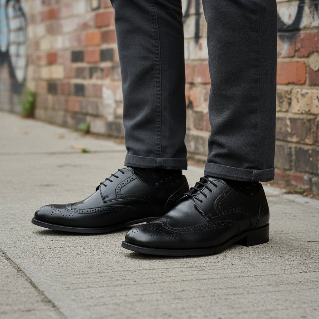 Men's Handmade Leather Brogue Dress Shoes