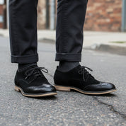 Men's Handmade Leather Wingtip Oxfords Shoes
