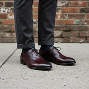 Men’s Handmade Leather Dress Shoes, Classic Black Oxford Style