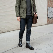 Handmade Men's Full Grain Leather Brogue Chelsea Boots
