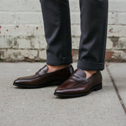 Handcrafted Leather Slip-on Moccasins, Dress shoes shoes for men