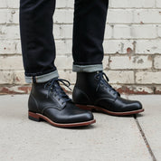 Handcrafted Men's Black Leather Ankle Boots