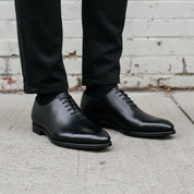 Men's Black Leather Oxfords