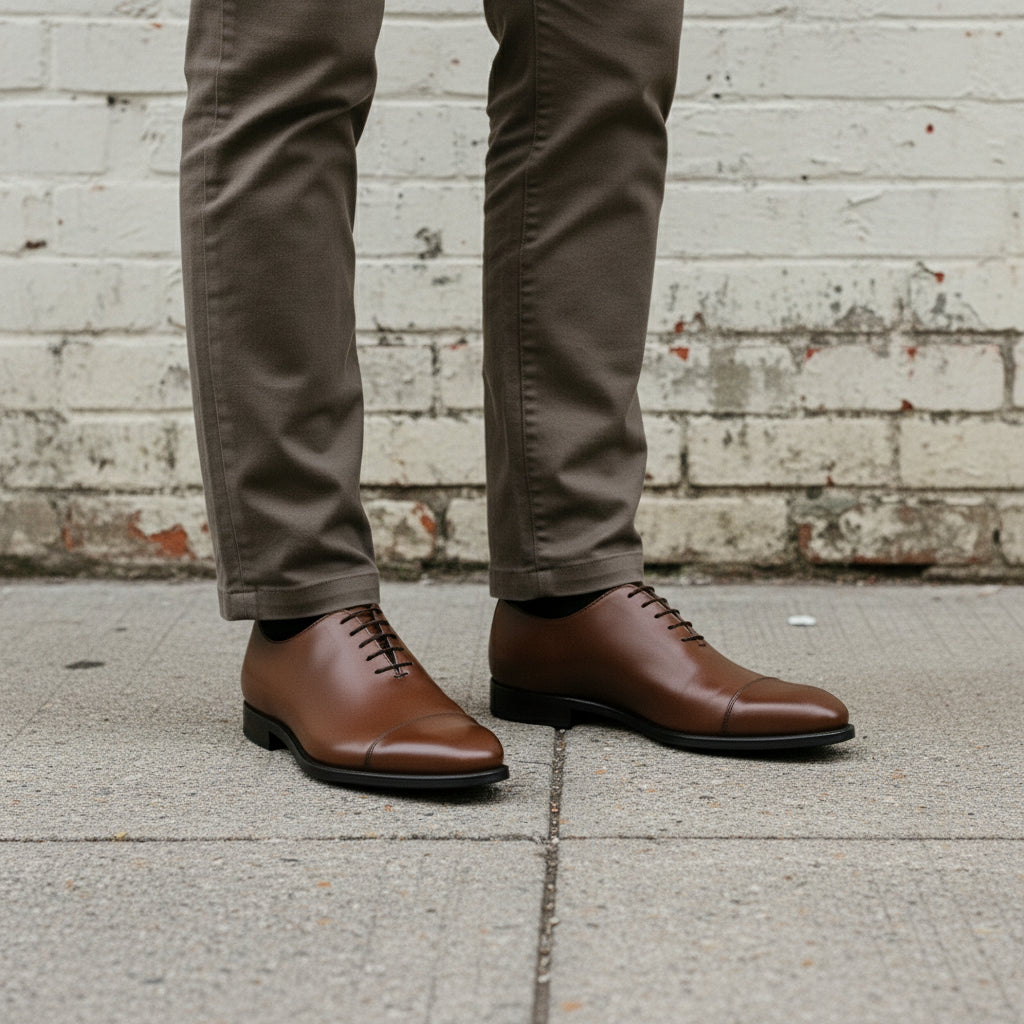 Men's Brown Leather Oxfords