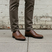 Men's Brown Leather Oxfords