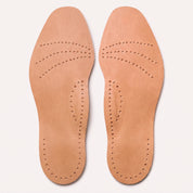Light Brown Brogue-Perforated Full-Grain Leather Insoles — Hyde