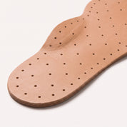 Light Brown Diamond-Punched Full-Grain Leather Insoles — Finham