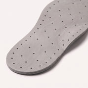 Light Gray Diamond-Punched Full-Grain Leather Insoles — Finham